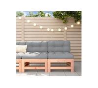 Canapés centraux avec coussins 2 pcs bois massif douglas, canapé de jardin, siège de jardin, siège d'extérieur, 825693
