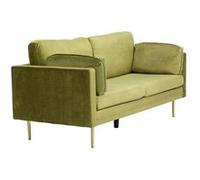 Canapé 3 Places en Velours "Boom" 203cm Vert & Or