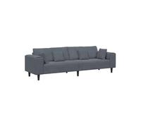 vidaXL Canapé Velours Gris foncé 250×77×76 cm Cadre contreplaqué Coussin mousse