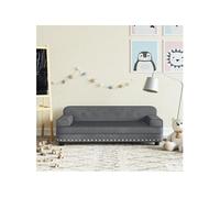 Canapé pour enfants gris foncé 90x53x30 cm velours mini canapé vidaXL