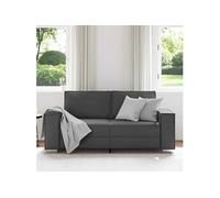 Canape dangle droit fixe venlo 2 places en cuir gris