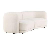 Canape dangle droit fixe Cielo 3.5 places en tissu ecru