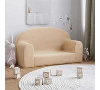 Canape dangle droit fixe Vidaxl 2 places en polyester beige beige