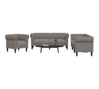 vidaXL Ensemble de canapés 3 pcs taupe tissu, canapé, siège de canapé, canapé relax, canapé confort, fauteuil de télévision 3209196
