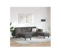 Canape dangle droit fixe vidaxl moment 4 places en velours cotele gris