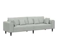 Canape dangle droit fixe vidaxl stable 4 places en velours grisclair gris