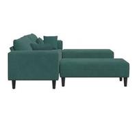 Canape dangle droit fixe vidaxl stable 4 places en velours vert