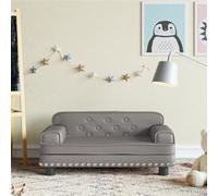 vidaXL Canapé pour enfants similicuir gris 70x45x30 cm