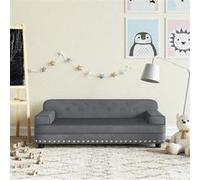 vidaXL Canapé pour enfants Mini canapé velours Gris foncé 90x53x30 cm