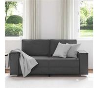Canape dangle droit fixe vidaxl venlo 2 places en cuir gris gris
