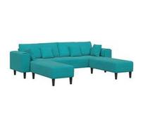 Canape dangle droit fixe venlo 4 places en velours bleu
