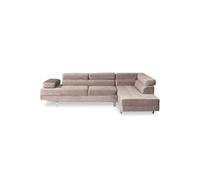 Canapé d'Angle Droit "Têtière" 260cm Taupe