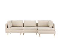 Canapé d'Angle Droit "Zero" 277cm Beige