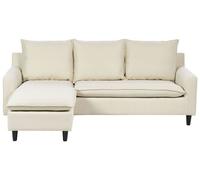 Canapé d'angle ELVENES Beige clair Tissu