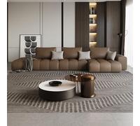 Canapé d'angle en Cuir de Style Italien Moderne et Minimaliste de Luxe, Structure en Bois Massif, canapé spacieux et Moelleux, Grande Taille Moderne, Convient pour Le Salon/Bureau/Appartement.