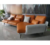 Canapé d'angle en forme de L Salon Canapé Coussin Coin Garniture Canapé en cuir Groupe