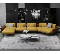 Canapé d'angle en L Salon Canapé Coussin Coin Garniture Cuir Canapés Nouveau