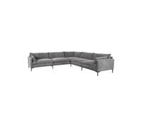 Canapé d'angle en tissu anthracite, 7 places, angle réversible, relax, usage quotidien - Zuiver, Summer - 318x318x82 cm