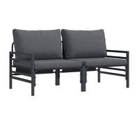 Canapé d'angle extérieur - vidaXL - Anthracite - 160x80x71 cm - Acier - Modulable - Résistant aux intempéries
