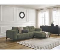 Canapé d'angle fixe ANIS tissu bouclette vert angle droit BOBOCHIC 4 places Angle droit Vert