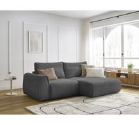 Canapé d'angle fixe compact ADEN gris foncé angle droit BOBOCHIC 3 places Angle droit Gris foncé