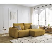 Canapé d'angle fixe compact ADEN jaune angle droit BOBOCHIC 3 places Angle droit Jaune