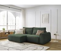 Canapé d'angle fixe compact ADEN vert angle gauche BOBOCHIC 3 places Angle gauche Vert
