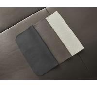 Canapé d'angle fixe LEONARD cuir de vache avec pouf marron angle gauche BOBOCHIC 4 places Angle gauche Marron