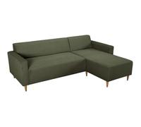 Canapé d'angle fixe réversible - 4 places - BOB - Velours cotelé Kaki - 197 x 138 x 65 cm