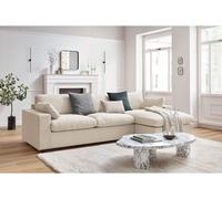 Canapé d'angle fixe réversible BELAIR beige BOBOCHIC 4 places Beige