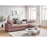 Canapé d'angle fixe réversible BELAIR rose BOBOCHIC 4 places Rose
