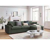 Canapé d'angle fixe réversible BELAIR vert BOBOCHIC 4 places Vert
