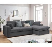 Canapé d'angle fixe réversible compact BELAIR gris foncé BOBOCHIC 3 places Gris foncé