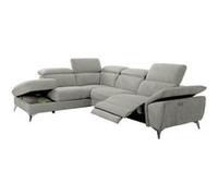 TOLEDO - Canapé d'Angle Gauche 1 Relax Electrique Gris Clair -