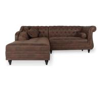 Canapé d'angle gauche Empire Vintage style Chesterfield