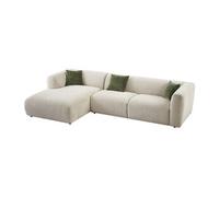 Vente-unique - Canapé d'angle Gauche en Tissu Beige TANCAVO