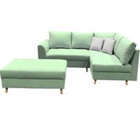 Canapé d'angle L Form Canapé Coussin Canapé Salon Tissu Canapé Tabouret Canapé
