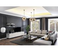 Canapé d'angle L Forme Canapé TV Support Design Canapé Coussin Textile 2pcs.