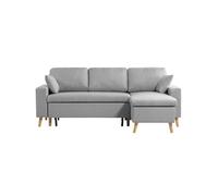 Canapé d'Angle MARIA SCANDINAVE Réversible et Convertible - Gris clair