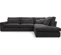 Canapé d'angle moderne avec coussins,Le meilleur coin Salon avec coffre de lit Wave Spring Back Couvert Pour Salon Confortable et Élégant,Détaché,89x314x224cm,Côté Droit,GRAFIT
