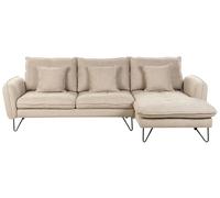Canapé d'Angle Moderne avec Dossier Réglable en Tissu Chenille avec Coussin