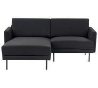 Canapé d'Angle Moderne Côté Droit 2 Places avec Pieds en Métal en Tissu Noi