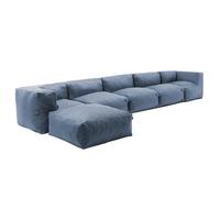 Canapé d'angle modulable 6 places bleu pacific Mixi, Oviala