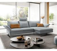 Canapé-d'angle Nerio 300 x 190 cm bleu pastel Récamière droite