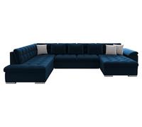 Canapé d'angle Niko, design canapé avec fonction couchage en U, grand choix de couleurs (canapé d'angle droit, Kronos 09 + Kronos 09 + Paros 05)