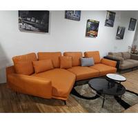 Canapé d'angle Orange LForm Paysage de salon Canapé Coussin Coin Garniture Cuir Canapés
