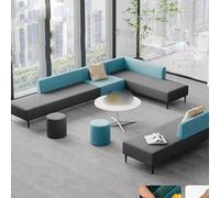 Canapé d'angle pour bibliothèque, design créatif et unique pour la détente et les réunions, comprend une table basse