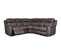 Canapé d'angle relax cuir EVASION - Marron