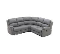 Canapé d'angle relax en tissu chiné gris RIETI
