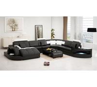 Canapé d'angle rembourré Canapé d'angle Salon moderne Meubles 2pcs Set